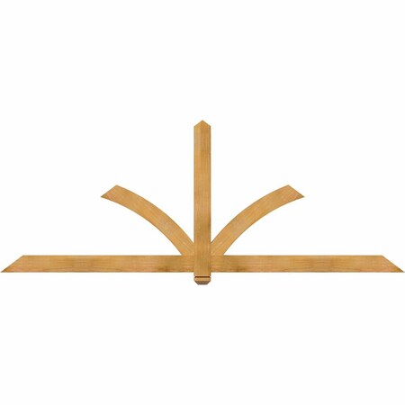 Ekena Millwork Redmond Rough Sawn Timber Gable Bracket, Western Red Cedar, 96"W x 36"H x 2"D x 4"F, 9/12 Pitch GBW096X36X0204RED00RWR